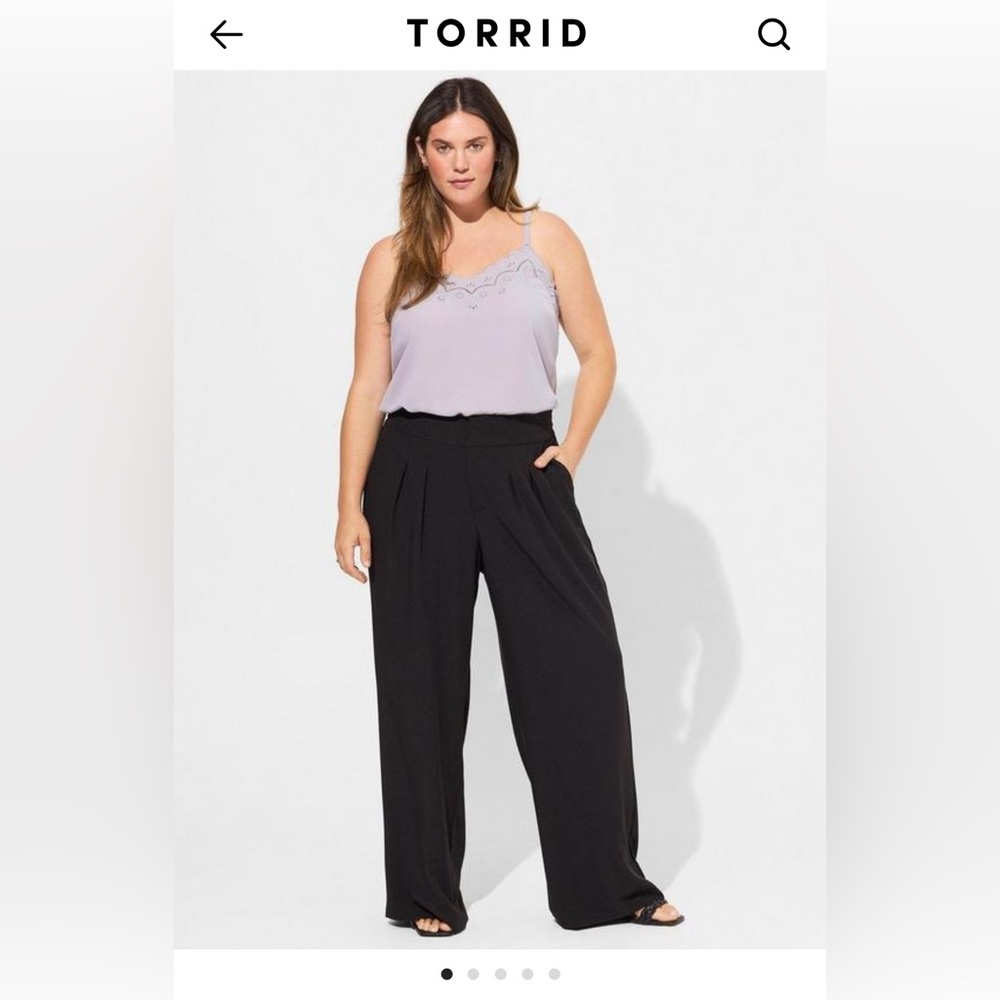 Torrid- wide leg dress pant- new w tags- black